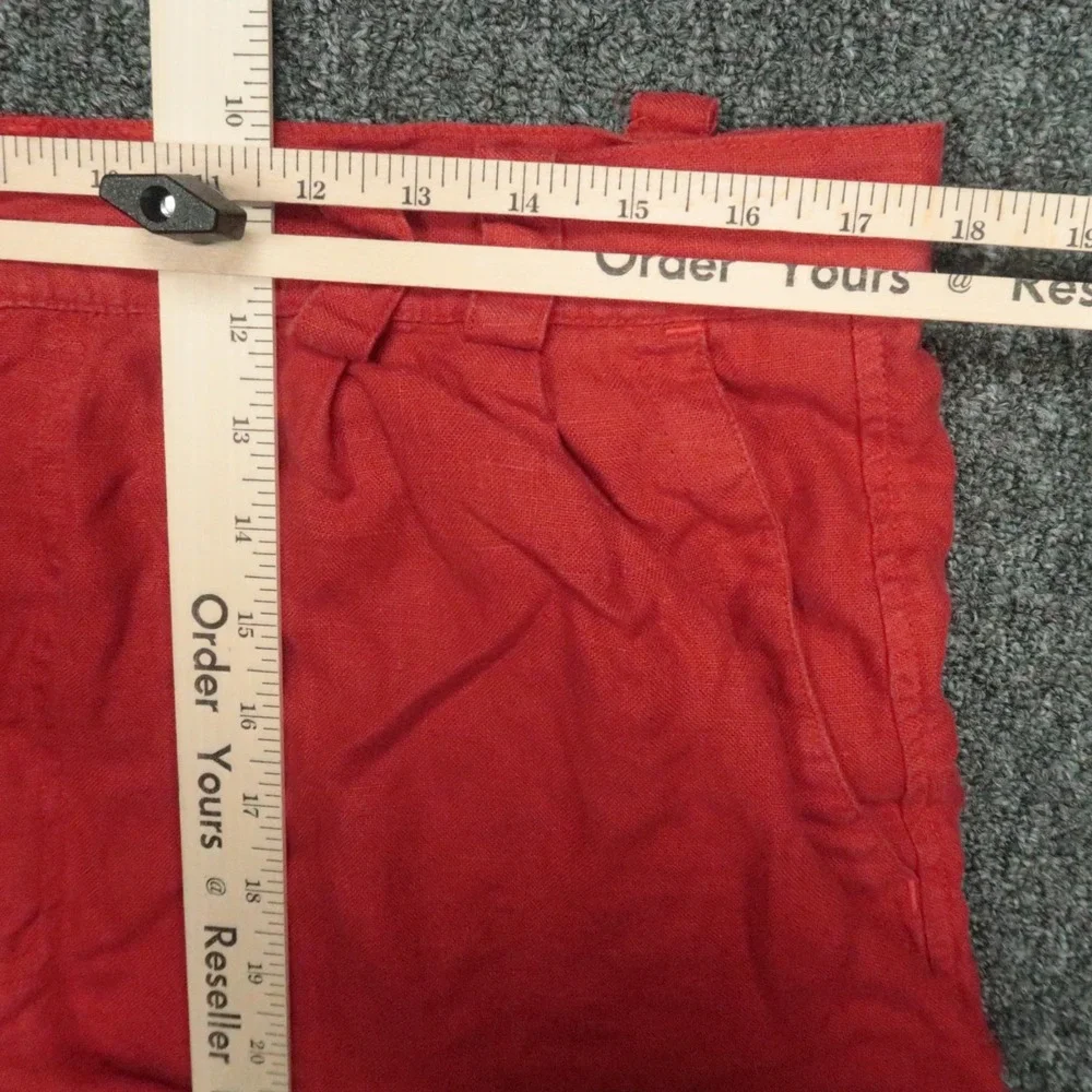 Jams World Shorts Mens 36 Paprika Red‎ 100% Linen Chino Lightweight